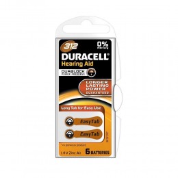 Duracell Activair Μπαταρίες Ακουστικών Βαρηκοΐας 312 1.4V 6τμχ (ACA312MF) (DURACA312MF)
