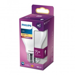 Philips E27 LED WarmWhite Mat Pear Bulb 8.5W (75W) (PH02300) (PHILPH02300)