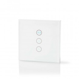 Nedis Wi-Fi Smart Wall Switch Wi-Fi Ρολών με Πλαίσιο και Τρία Πλήκτρα Αφής Λευκό (WIFIWC10WT) (NEDWIFIWC10WT)