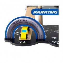 Παιδικό Ξύλινο Γκαράζ Στάθμευσης 3 Επιπέδων Michelin Car Park Klein (3404) (KLE3404)