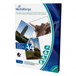 Φωτογραφικό Χαρτί MediaRange για Inkjet Εκτυπωτές Α4 Dual-side High-Glossy 160g/m²  50 Φύλλα (MRINK108)