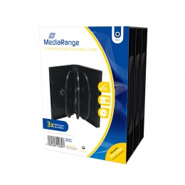 MediaRange DVD Case for 8 discs 27mm Black Pack 3 (MRBOX35-8)