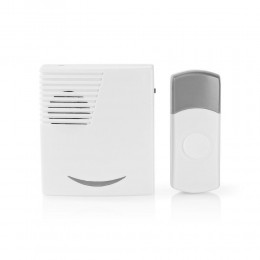 Nedis Wireless Doorbell Set Battery Powered Volume 80 dB Grey / White (DOORB211WT) (NEDDOORB211WT)