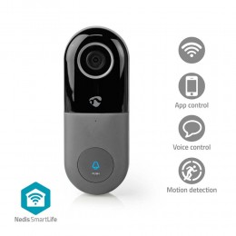 Nedis Wi-Fi Smart Video Doorbell Ασύρματο Κουδούνι Πόρτας με Κάμερα και Wi-Fi (WIFICDP10GY) (NEDWIFICDP10GY)