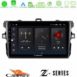 Cadence z Series Toyota Corolla 2007-2012 8core Android12 2+32gb Navigation Multimedia Tablet 9 u-z-Ty0502