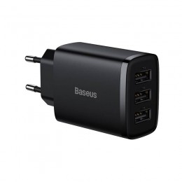 Baseus Φορτιστής Χωρίς Καλώδιο με 3 Θύρες USB-A 17W Μαύρος (CCXJ020101) (BASCCXJ020101)
