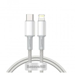 Baseus High Density Braided USB-C to Lightning Cable 20W Λευκό 1m (CATLGD-02) (BASCATLGD02)