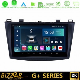 Bizzar g+ Series Mazda 3 2009-2014 8core Android12 6+128gb Navigation Multimedia Tablet 9 u-g-Mz0228