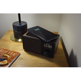 AvLink Fusion Bluetooth Φορητό Ηχείο με Ρολόι, FM και Βάση Ασύρματης Φόρτισης 4250
