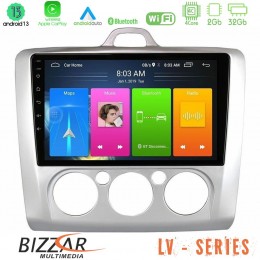 Bizzar lv Series Ford Focus Manual ac 4core Android 13 2+32gb Navigation Multimedia Tablet 9 u-lv-Fd0041m
