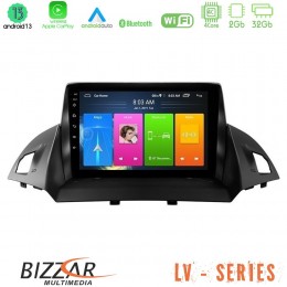 Bizzar lv Series Ford c-Max/kuga 4core Android 13 2+32gb Navigation Multimedia Tablet 9 u-lv-Fd0047