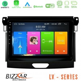 Bizzar lv Series Ford Ranger 2017-2022 4core Android 13 2+32gb Navigation Multimedia Tablet 9 u-lv-Fd0617