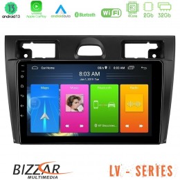 Bizzar lv Series Ford Fiesta 2006-2008 4core Android 13 2+32gb Navigation Multimedia Tablet 9 u-lv-Fd990