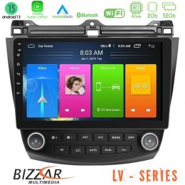 Bizzar lv Series Honda Accord 2002-2008 4core Android 13 2+32gb Navigation Multimedia Tablet 10 u-lv-Hd0669