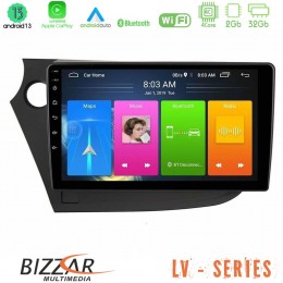 Bizzar lv Series Honda Insight 2009-2015 4core Android 13 2+32gb Navigation Multimedia Tablet 9 u-lv-Hd0821