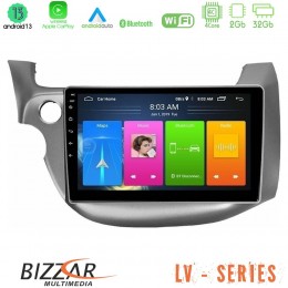 Bizzar lv Series Honda Jazz 2009-2013 4core Android 13 2+32gb Navigation Multimedia Tablet 10 u-lv-Hd098t