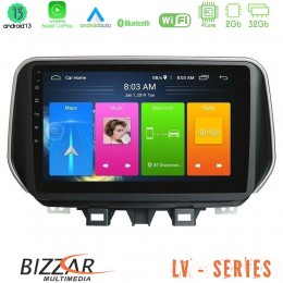 Bizzar lv Series Hyundai Ix35 4core Android 13 2+32gb Navigation Multimedia Tablet 10 u-lv-Hy0609
