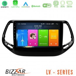 Bizzar lv Series Jeep Compass 2017&gt; 4core Android 13 2+32gb Navigation Multimedia Tablet 10 u-lv-Jp0143