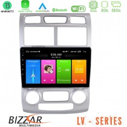 Bizzar lv Series kia Sportage 2005-2008 4core Android 13 2+32gb Navigation Multimedia Tablet 9″ u-lv-Ki1044