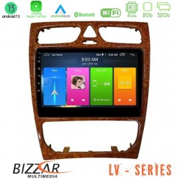 Bizzar lv Series Mercedes c Class (W203) 4core Android 13 2+32gb Navigation Multimedia Tablet 9 (Wooden Style) u-lv-Mb0925w
