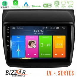 Bizzar lv Series Mitsubishi L200 4core Android 13 2+32gb Navigation Multimedia Tablet 9 u-lv-Mt0314