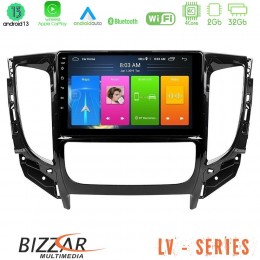Bizzar lv Series Mitsubishi L200 2016-&Gt; &Amp; Fiat Fullback (Auto A/c) 4core Android 13 2+32gb Navigation Multimedia Tablet 9 u-lv-Mt0719