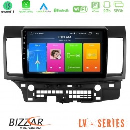 Bizzar lv Series Mitsubishi Lancer 2008 – 2015 4core Android 13 2+32gb Navigation Multimedia Tablet 10 u-lv-Mt232