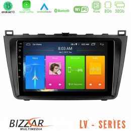 Bizzar lv Series Mazda 6 2008-2012 4core Android 13 2+32gb Navigation Multimedia Tablet 9 u-lv-Mz0233