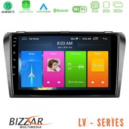 Bizzar lv Series Mazda 3 2004-2009 4core Android 13 2+32gb Navigation Multimedia Tablet 9 u-lv-Mz0245