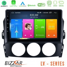 Bizzar lv Series Mazda mx-5 2005-2015 4core Android 13 2+32gb Navigation Multimedia Tablet 9 u-lv-Mz049n