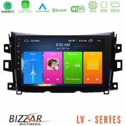 Bizzar lv Series Nissan Navara Np300 4core Android 13 2+32gb Navigation Multimedia Tablet 9 u-lv-Ns0340