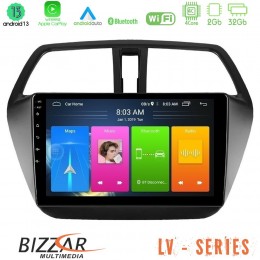 Bizzar lv Series Suzuki sx4 s-Cross 4core Android 13 2+32gb Navigation Multimedia Tablet 9 u-lv-Sz578
