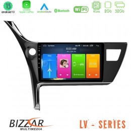 Bizzar lv Series Toyota Corolla 2017-2018 4core Android 13 2+32gb Navigation Multimedia Tablet 10 u-lv-Ty0158