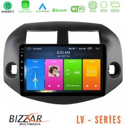 Bizzar lv Series Toyota Rav4 2006-2012 4core Android 13 2+32gb Navigation Multimedia Tablet 10 u-lv-Ty0165