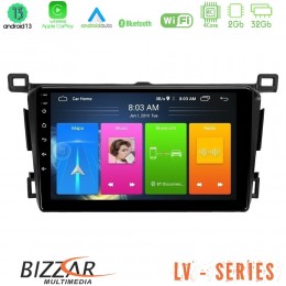 Bizzar lv Series Toyota Rav4 2013-2018 4core Android 13 2+32gb Navigation Multimedia Tablet 9 u-lv-Ty0435