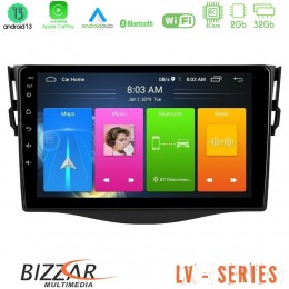 Bizzar lv Series Toyota Rav4 4core Android 13 2+32gb Navigation Multimedia Tablet 9 u-lv-Ty0530