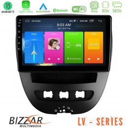 Bizzar lv Series Toyota Aygo/citroen C1/peugeot 107 4core Android 13 2+32gb Navigation Multimedia Tablet 10 u-lv-Ty0866