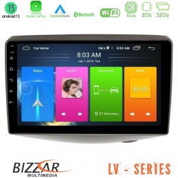 Bizzar lv Series Toyota Yaris 1999 - 2006 4core Android 13 2+32gb Navigation Multimedia Tablet 9 u-lv-Ty1047