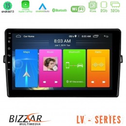 Bizzar lv Series Toyota Auris 4core Android 13 2+32gb Navigation Multimedia Tablet 10 u-lv-Ty472