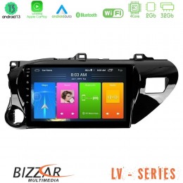 Bizzar lv Series Toyota Hilux 2017-2021 4core Android 13 2+32gb Navigation Multimedia Tablet 10 u-lv-Ty600