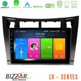 Bizzar lv Series Toyota Yaris 4core Android 13 2+32gb Navigation Multimedia Tablet 9 (Μαύρο Χρώμα) u-lv-Ty626b