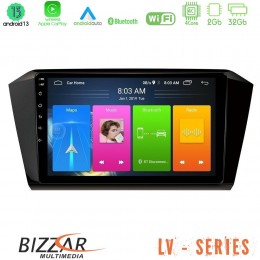 Bizzar lv Series vw Passat 4core Android 13 2+32gb Navigation Multimedia Tablet 10 u-lv-Vw0055
