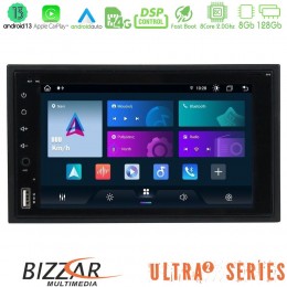 Bizzar 2din Ultra Series 8core Android13 8+128gb Navigation Multimedia Deckless Slim u-ul2-Uv6203
