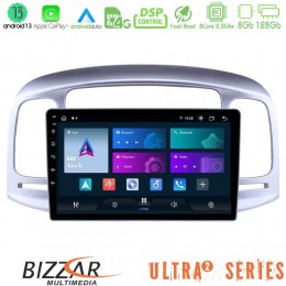 Bizzar Ultra Series Hyundai Accent 2006-2011 8core Android13 8+128gb Navigation Multimedia Tablet 9 u-ul2-Hy0711