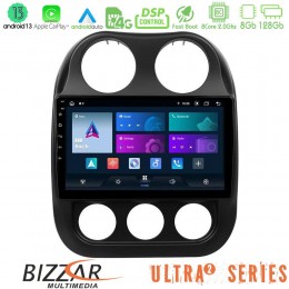 Bizzar Ultra Series Jeep Compass 2012-2016 8core Android13 8+128gb Navigation Multimedia Tablet 9 u-ul2-Jp0076