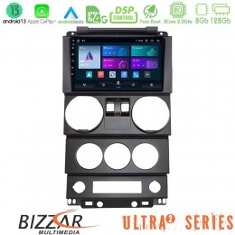 Bizzar Ultra Series Jeep Wrangler 2door 2008-2010 8core Android13 8+128gb Navigation Multimedia Tablet 9 u-ul2-Jp022n