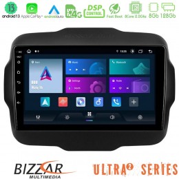 Bizzar Ultra Series Jeep Renegade 2015-2019 8core Android13 8+128gb Navigation Multimedia Tablet 9 u-ul2-Jp134