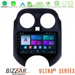 Bizzar Ultra Series Nissan Micra 2011-2014 8core Android13 8+128gb Navigation Multimedia Tablet 9 u-ul2-Ns0757
