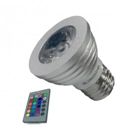 Λάμπα LED Σποτ E27 5W 230V 325lm 35° με Ασύρματο Χειριστήριο RGB GloboStar 47722