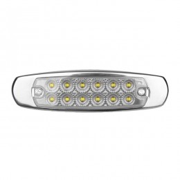 LED Πλευρικά Φώτα Όγκου Φορτηγών Αλουμινίου Νίκελ IP66 14 SMD 24 Volt Ψυχρό GloboStar 75475